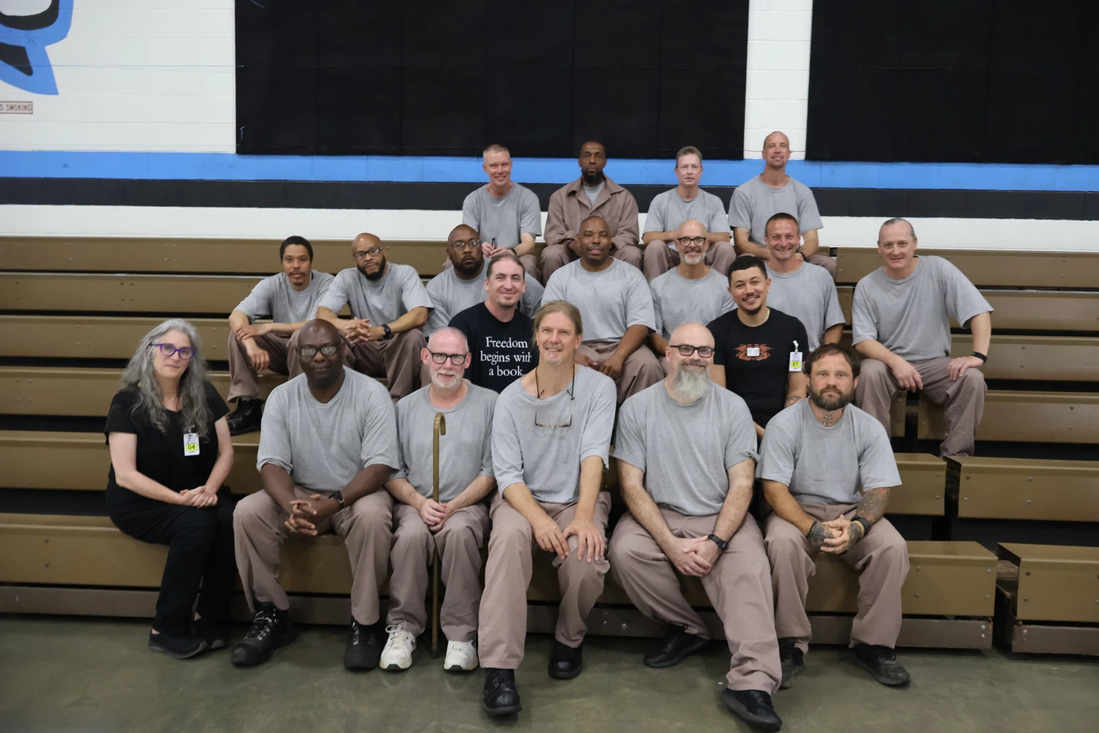 Inside Literary Prize Judges and the Freedom Reads team at Nash Correctional Institution in North Carolina.